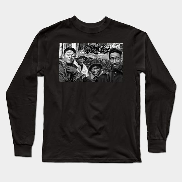 You Got The Juice Now - Black & White Long Sleeve T-Shirt by M.I.M.P.